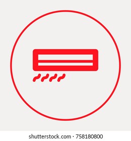 Conditioner minimal vector icon. Air conditioning flat line icon for websites and mobile minimalistic flat design.