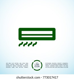 Conditioner minimal vector icon. Air conditioning flat line icon for websites and mobile minimalistic flat design.