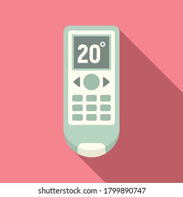 Conditioner remote control icon. Flat illustration of conditioner remote control vector icon for web design