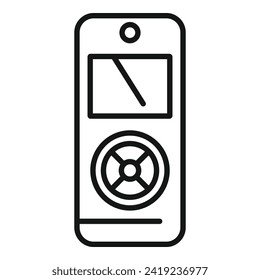 Conditioner Remote Control Symbol Umrandung Vektorgrafik. Hilfe für die Geräteeinheit. Systemklima