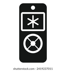 Conditioner Remote Control Symbol einfache Vektorgrafik. Hilfe für die Geräteeinheit. Systemklima