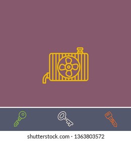 conditioning cooler vector line icon.Basic element illustration.conditioning cooler vector outline symbol design.Bonus broken key graphic concept