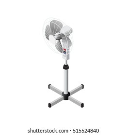 conditioning Fan Isometric Vector Illustration Created For Mobile, Web, Decor, Print Products, Application on white background