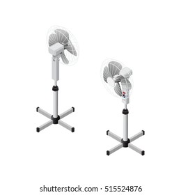 conditioning Fan Isometric Vector Illustration Created For Mobile, Web, Decor, Print Products, Application on white background
