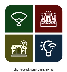 conditioning icon set. Collection of Fan, Fans, Smart home, Light control icons