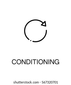 Conditioning icon. Single high quality outline symbol for web design or mobile app. Thin line sign for design logo. Black outline pictogram on white background