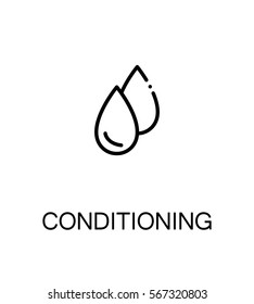 Conditioning icon. Single high quality outline symbol for web design or mobile app. Thin line sign for design logo. Black outline pictogram on white background