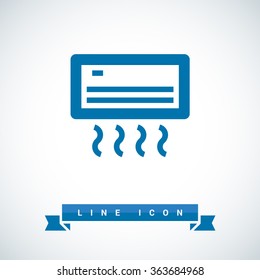 Conditioning isolated minimal single flat icon. Climate line vector icon for websites and mobile minimalistic flat design.