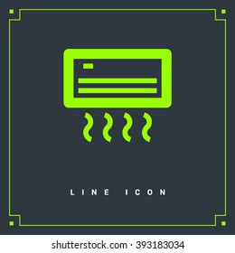 Conditioning isolated minimal single flat icon. Climate line vector icon for websites and mobile minimalistic flat design.