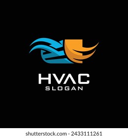 logotipo de acondicionamiento, diseño del logotipo de HVAC
