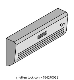 Conditioning, single icon in monochrome style.Conditioning, vector symbol stock illustration web.