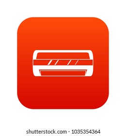 Conditioning split system icon digital red for any design isolated on white vector illustration