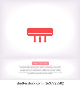 Conditioning vector icon , lorem ipsum Flat design