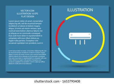 Conditioning vector icon , lorem ipsum Flat design