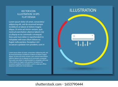 Conditioning vector icon , lorem ipsum Flat design