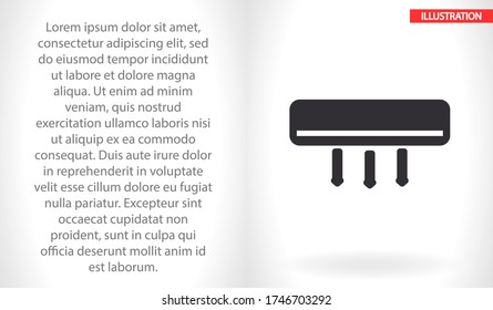 Conditioning vector icon , lorem ipsum Flat design