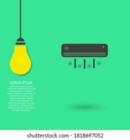 Conditioning vector icon , lorem ipsum Flat design