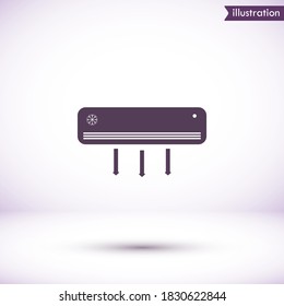 Conditioning vector icon , lorem ipsum Flat design