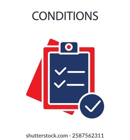 conditions icons isolated on White Background. Flat style design
