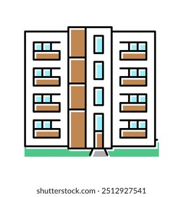 ícone de cor da casa de condo vetor. sinal da casa de condo. símbolo isolado ilustração
