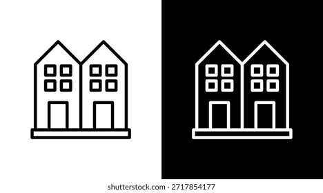 Condo White Icon Set Design