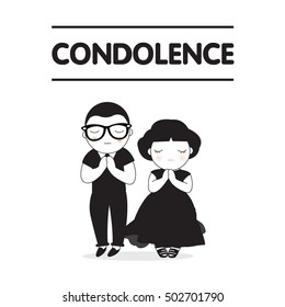 Condolence Card Character illustration