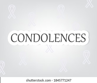 condolence word concept- vector illustration