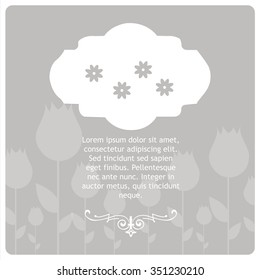 Condolences illustration over gray color background