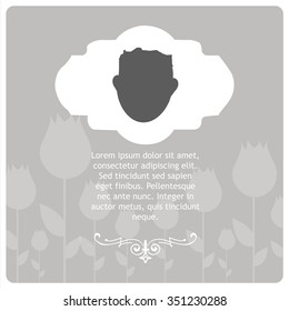 Condolences illustration over gray color background