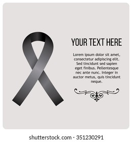 Condolences illustration over gray color background