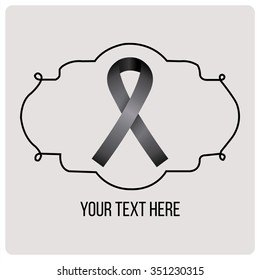 Condolences illustration over gray color background