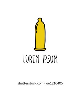 condom doodle icon