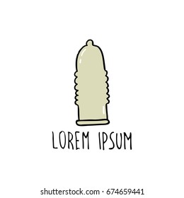 condom doodle icon