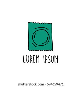 condom doodle icon