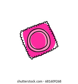 condom doodle icon