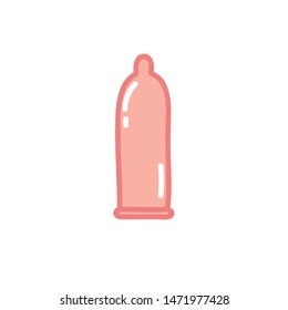 condom doodle icon, vector illustration
