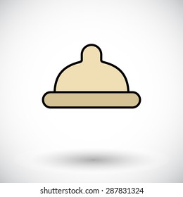 Condom. Flat icon on the white background for web and mobile applications. Vector illustration.