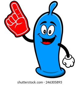 Condom with Foam Finger