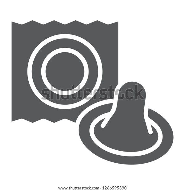 Condom Glyph Icon Latex Sex Preservative Stock Vector Royalty Free