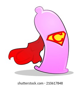 condom hero cartoon