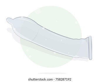 Condom Icon. Cartoon style. Vector illustration.