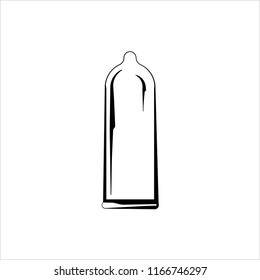 Icono de preservativo Diseño Vector Ilustración de arte