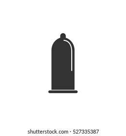 Condom icon flat. Illustration isolated vector sign symbol