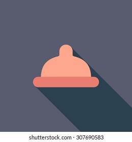 Condom icon. Flat vector related icon with long shadow for web and mobile applications. It can be used as - logo, pictogram, icon, infographic element. Vector Illustration.