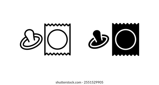 condom Icon set. Symbol isolated white background. vector illustration. color editable.