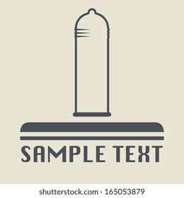 Condom icon or sign, vector illustration