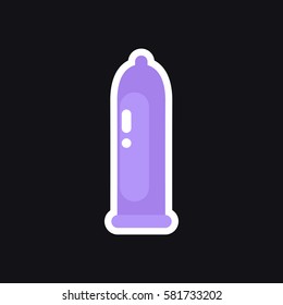 condom icon, sticker. vector illustration