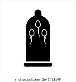condom Icon Symbol isolated white background. vector illustration. color editable.