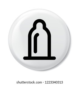 Condom icon in trendy flat style isolated on background. Condom icon page symbol for your web site design Condom icon logo, app, UI. Clock icon Vector illustration, EPS10.