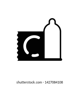 Condom icon in trendy flat style isolated on white background. Symbol for your web site design, logo, app, UI. Vector illustration, EPS